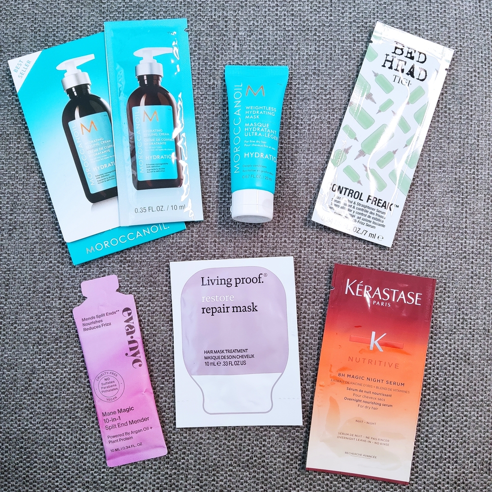 Assorted Hair Treatment Set - Moroccanoil Hydrating Mask Kerastase Living Proof